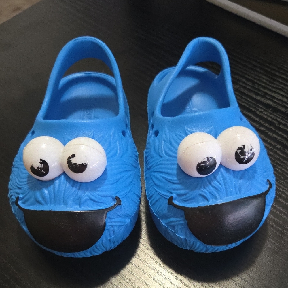 Blue Kids Shoes with Fun Character Design